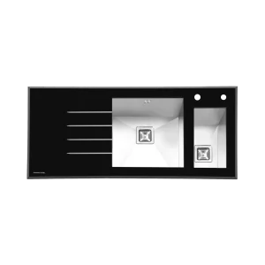 سینک ظرفشویی شیشه‌ای پرنیان استیل مدل PS 4103