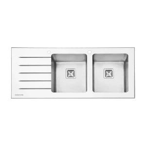سینک ظرفشویی شیشه‌ای پرنیان استیل مدل PS 4106 W