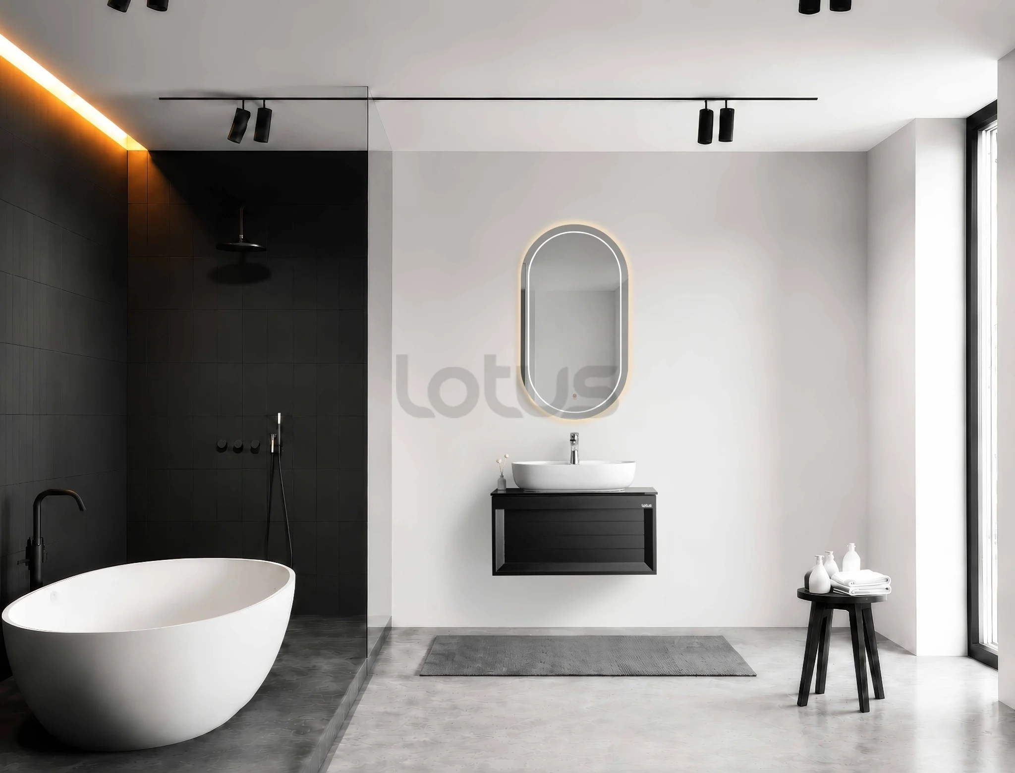 کابینت روشویی حمام لوتوس مدل TITANIUM 800